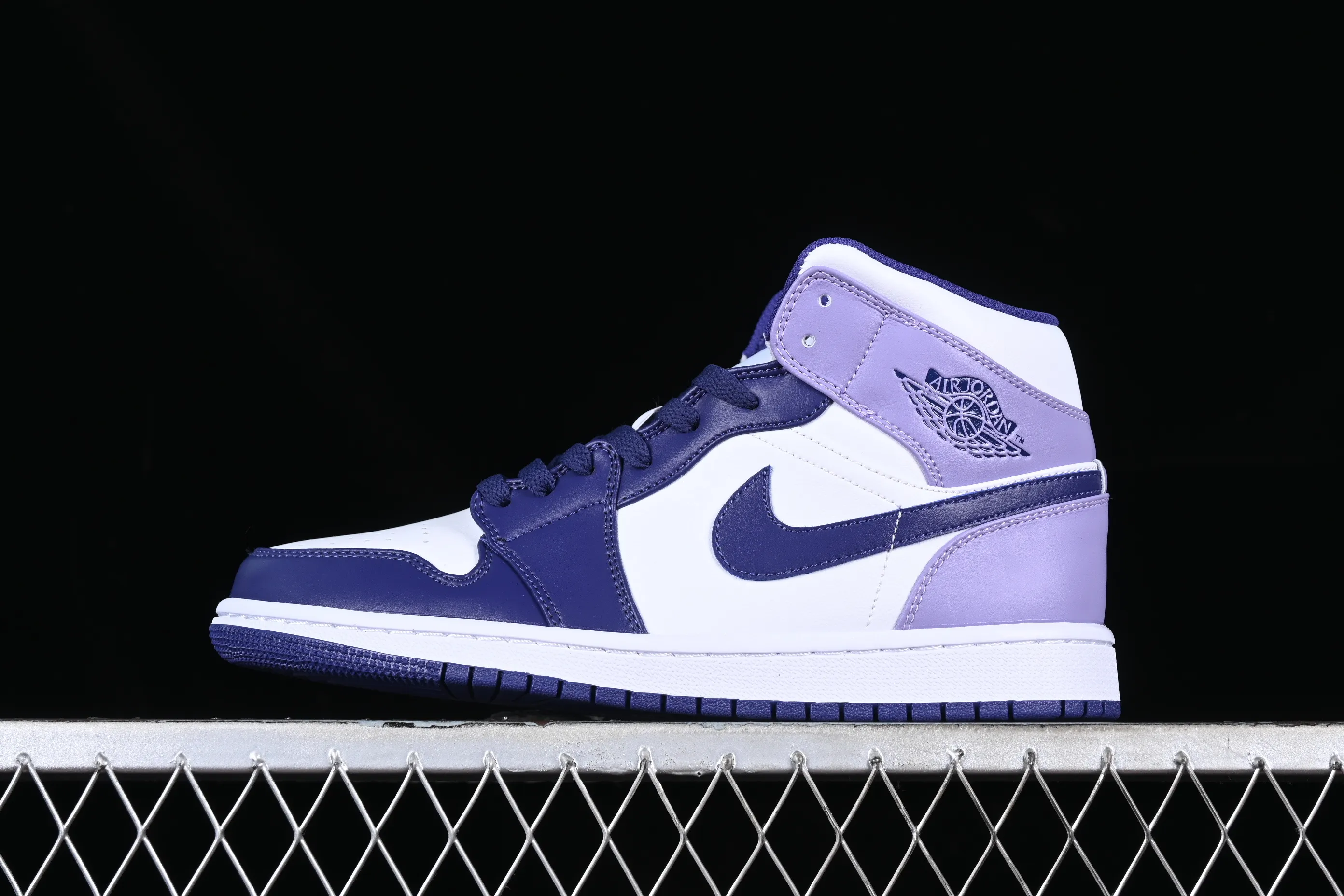 All categories Air Jordan Jordan series basketball shoes Air Jordan 1 Mid Air Jordan 1 Mid AJ1 Joe 1 white and purple mid-top cultural and casual sneakers DQ8426-515